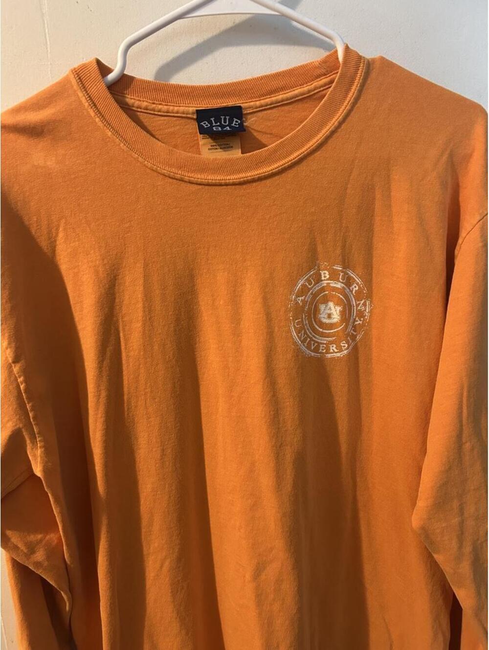 Blue 84 Auburn Tigers long sleeve shirt with white classic circular logo size L